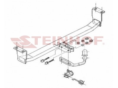 Фаркоп Steinhof шар A на седан для Toyota Corolla 2002-2006