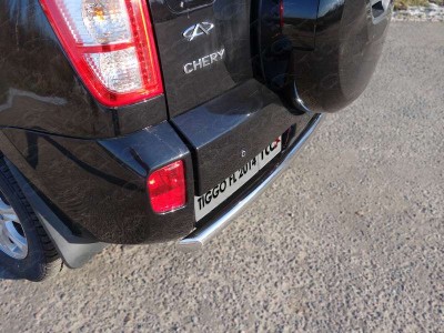 Защита заднего бампера 60 мм ТСС для Chery Tiggo FL 2013-2016