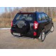 Пороги труба овальная с накладками 120х60 мм ТСС для Chery Tiggo FL 2013-2016