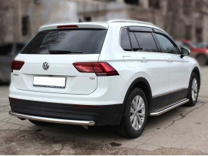 Защита заднего бампера радиусная одинарная d-53(кроме Off Road) для Volkswagen Tiguan 2016 – н.в. VWTIG16_3