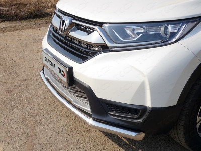 Защита переднего бампера 60 мм ТСС для Honda CR-V 2017-2021