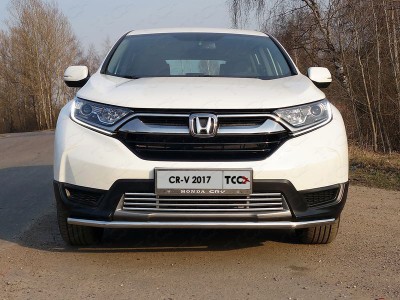 Защита переднего бампера 42 мм ТСС для Honda CR-V 2017-2021