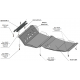 Защита картера, радиатора, КПП, РК (алюминий 4 мм) для Mitsubishi L200 2015-2023 (V - все; КПП - все), Mitsubishi Pajero Sport 2016-н.в. (V - все; КПП - все), FIAT Fullback 2016-2019 (4 части)