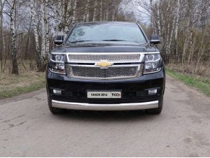 Защита передняя овальная 120х60 мм для Chevrolet Tahoe № CHEVTAH16-14