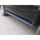 Пороги алюминиевые ТСС с накладкой чёрные для Chevrolet Tahoe 2016-2021