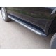 Пороги алюминиевые ТСС с накладкой серые для Chevrolet Tahoe 2016-2021