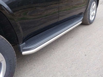 Защита штатных порогов 60 мм ТСС для Chevrolet Tahoe 2014-2016