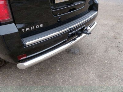 Защита заднего бампера 76 мм ТСС для Chevrolet Tahoe 2016-2021
