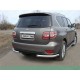 Защита заднего бампера уголки 76 мм ТСС для Nissan Patrol 2014-2021