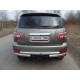 Защита заднего бампера овальная двойная под фаркоп 75х75 мм ТСС для Nissan Patrol 2014-2021