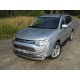 Защита передняя овальная 75х42 мм ТСС для Mitsubishi Outlander 2012-2014