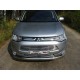 Защита передняя овальная 75х42 мм ТСС для Mitsubishi Outlander 2012-2014