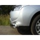 Защита передняя овальная 75х42 мм ТСС для Mitsubishi Outlander 2012-2014