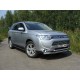 Защита передняя двойная 60-50 мм ТСС для Mitsubishi Outlander 2012-2014