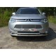 Защита передняя двойная 60-50 мм ТСС для Mitsubishi Outlander 2012-2014
