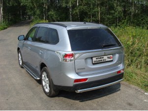 Защита заднего бампера центральная 60 мм для Mitsubishi Outlander № MITOUT12-07