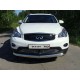 Защита передняя овальная двойная 75-42 мм ТСС для Infiniti QX50/EX25/EX35/EX37 2007-2016