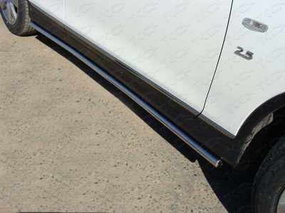 Пороги труба 42 мм ТСС для Infiniti QX50/EX25/EX35/EX37 2007-2016