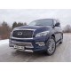 Защита передняя овальная 75-42 мм ТСС для Infiniti QX80 2014-2018
