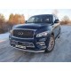 Защита переднего бампера 76 мм ТСС для Infiniti QX80 2014-2018