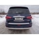 Защита заднего бампера овальная 75х42 мм ТСС для Infiniti QX80 2014-2018