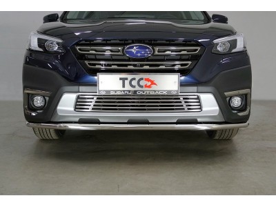 Защита передняя нижняя 42,4 мм ТСС для Subaru Outback VI Рестайлинг 2022 – н.в.