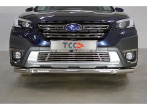 Защита передняя нижняя (с ДХО) 60,3 мм для Subaru Outback VI Рестайлинг 2022 – н.в. SUBOUT21-14