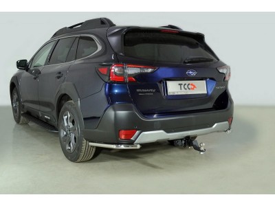 Защита задняя (уголки) 42,4 мм ТСС для Subaru Outback VI Рестайлинг 2022 – н.в.