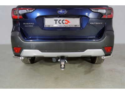 Защита задняя (уголки) 42,4 мм ТСС для Subaru Outback VI Рестайлинг 2022 – н.в.
