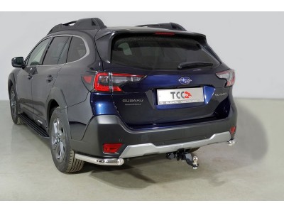 Защита задняя (уголки) 60,3 мм ТСС для Subaru Outback VI Рестайлинг 2022 – н.в.