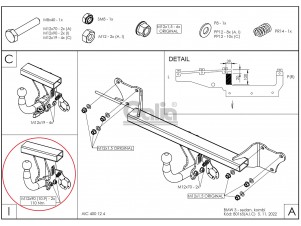 ТСУ Фаркоп оцинкованный Galia шар A для BMW 3 E90/E91 № B016A