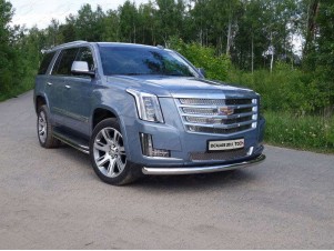 Защита переднего бампера 76 мм для Cadillac Escalade № CADESC15-05