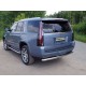 Защита заднего бампера овальная 120х60 мм ТСС для Cadillac Escalade 2015-2021