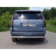 Защита заднего бампера овальная 75х42 мм ТСС для Cadillac Escalade 2015-2021