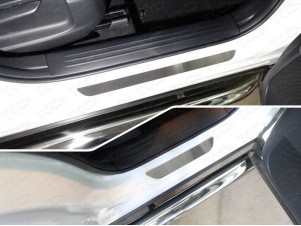 Накладки на пороги шлифованный лист 4 штуки для Mazda CX-5 № MAZCX517-02