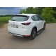 Защита задняя овальная длинная 75х42 мм ТСС для Mazda CX-5 2018-2021