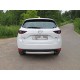 Защита задняя овальная короткая 75х42 мм ТСС для Mazda CX-5 2018-2021