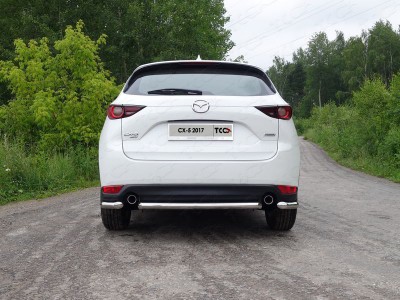 Защита заднего бампера 60 мм ТСС для Mazda CX-5 2018-2021