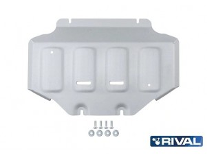 Защита картера + комплект метизов, Rival, Алюминий для Tank 300,  V-2.0, АКПП, полный, 2023-; Tank 500, V-3.0, АКПП, 4WD, 2023-н.в. №333.4802.1