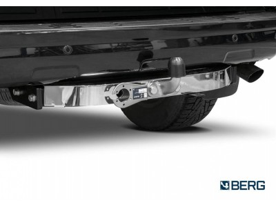 Фаркоп с нержавеющей накладкой для Toyota Land Cruiser Prado 120 2002-2009, Prado 150 (кроме Black Onyx) 2009-2023, Lexus GX470 2003-2009, Lexus GX460 2009-2023 фланцевое крепление шара