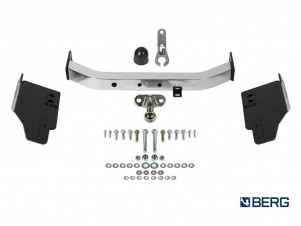 Фаркоп с нержавеющей накладкой для Toyota Land Cruiser Prado 120 2002-2009, Prado 150 (кроме Black Onyx) 2009-2023, Lexus GX470 2003-2009, Lexus GX460 2009-2023 фланцевое крепление шара №F.5714.002