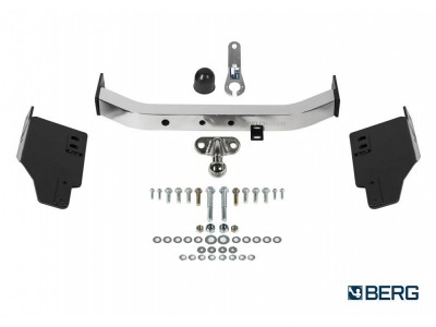 Фаркоп с нержавеющей накладкой для Toyota Land Cruiser Prado 120 2002-2009, Prado 150 (кроме Black Onyx) 2009-2023, Lexus GX470 2003-2009, Lexus GX460 2009-2023 фланцевое крепление шара