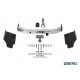 Фаркоп с нержавеющей накладкой для Toyota Land Cruiser Prado 120 2002-2009, Prado 150 (кроме Black Onyx) 2009-2023, Lexus GX470 2003-2009, Lexus GX460 2009-2023 фланцевое крепление шара