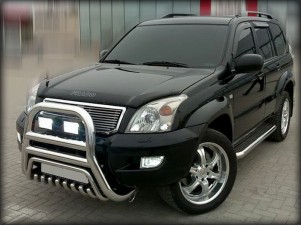 Дуга передняя высокая d-76 с доп. защитой картера d-43 для Lexus LX-470 2002-2008 LX_2