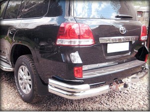 Защита заднего  бампера  "уголки" d-101.6+60(76) для Lexus LX-470 2002-2008 LX_8