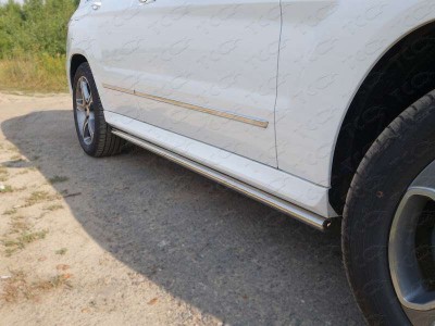 Пороги труба 42 мм ТСС для Mercedes-Benz GLK 2008-2015