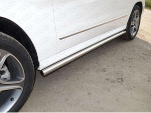 Пороги труба 60 мм для Mercedes-Benz GLK № MERGLK220D14-04