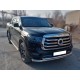 Защита переднего бампера радиусная двойная d-76+60 с подгибами для Great Wall Poer 2019-н.в.
