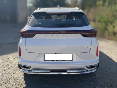 Защита заднего бампера двойная d-60+43 для Exeed LX 1.5L Turbo 2WD 2022 – н.в.