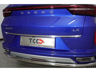 Накладка на заднюю дверь (лист шлифованный) ТСС для Exeed LX 1.5L Turbo 2WD 2022 – н.в.